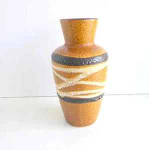 Scheurich 523-18, Scheurich Vase gelb, Fat Lava 70er Jahre - Bild 1 von 2
