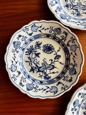 Antik C. Teichert Stadt Meissen 1 Kuchenteller Zwiebelmuster Frühstück 1909-1929 - Bild 1 von 4