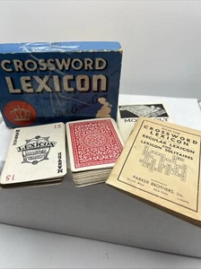 Vintage 1938 Crossword Lexicon Card Game Complete Instructions Parker Brothers - Picture 1 of 8