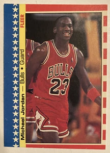 Michael Jordan 1987-1988 Fleer Basketball Super Star Sticker Card #2 (127) - Picture 1 of 2