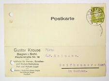 Werbe Postkarte Gustav Krause Sagan Schlesien 1932 Herren Kleidung ! (B1