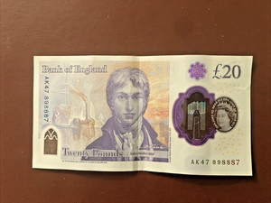 AK47 £20 Genuine Banknote GBP Twenty Pound Note RARE Cool Serial Number AK 47
