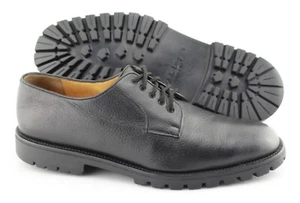 Men's SALVATORE FERRAGAMO 'Lace-Up' Black Leather Oxfords Size US 10 - EE - Picture 1 of 6