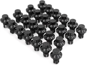 Wheel Rivets Nuts Set of 50 for 7.8Mm/0.31In Hole Rivets ABS Plastic Black - Picture 1 of 8