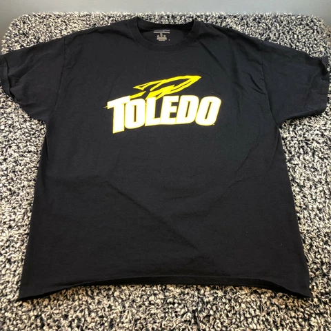 Champion Toledo Rockets Shirt Adult Extra Large Navy Blue Short Sleeve NCAA Cover