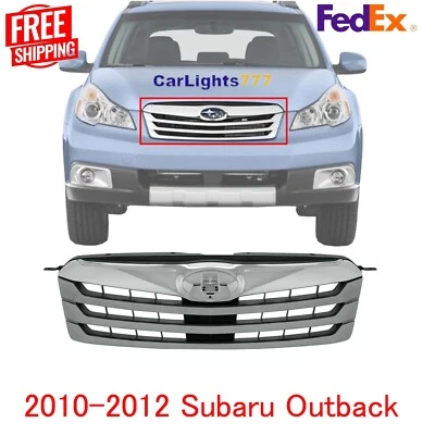 Fits Subaru Outback Grille Assembly For 2010-2012 Front Chrome Silver Plastic Foto 1 de 4