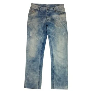 Jeans Diesel Industry tinto in cravatta uomo 34 jeans dritti slim denim invecchiato - Foto 1 di 16