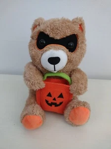 Halloween orsacchiotto segno distintivo dolcetto o scherzetto 8" maschera Halloween trattamento borsa - Foto 1 di 12