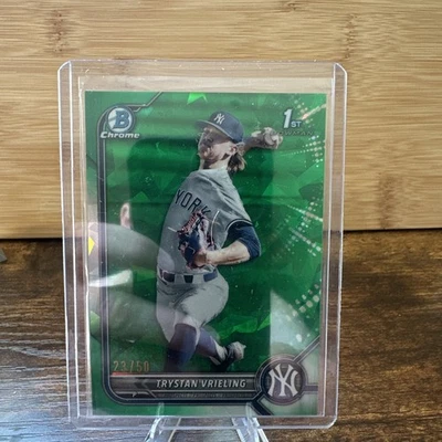 2022 Bowman Draft Sapphire Trystan Vrieling 1st Chrome Green /50 NMT-MT  - Image 1 of 2