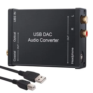 USB zu SPDIF Koaxial Cinch und 3,5 Mm KopfhöRer Anschluss Konverter USB DAC9497 - Bild 1 von 8