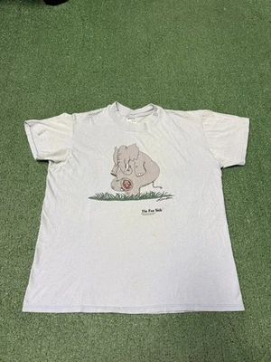 Vintage 80s The Far side Elephant Shirt Mens Large Blue Gary Larson VTG MARKED - Image 1 of 4