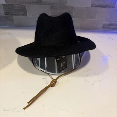 Brixton Tiller Field Wool Felt Hat Black Size XL Adjustable 62cm 7 3/4 - Image 1 of 4