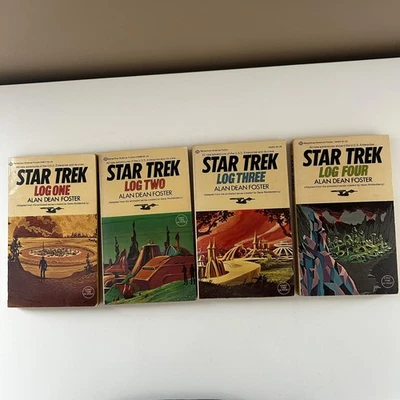 Vintage Star Trek Log 1 2 3 4 Alan Dean Foster Sci-Fi Paperback Set 1974 1975 - Image 1 of 4