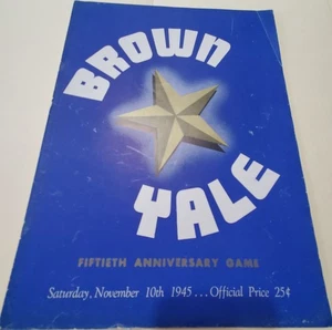 Vintage FOOTBALL Brown vs. Yale GAME Official Program Nov. 10, 1945 - Picture 1 of 10