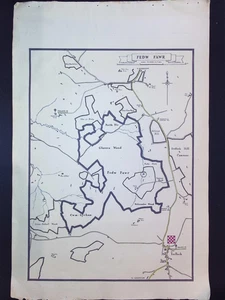 WWII NFS Forestry Map – Fedw Fawr & Trelleck Area 20-B (Monmouthshire) - Picture 1 of 9