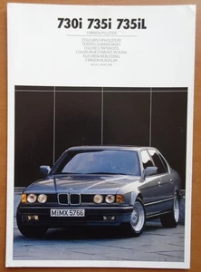 V41329 BMW SERIE 7 FARBEN-POLSTER - DEPLIANT - 01/88 - A4 - D FR GB IT DK - Imagen 1 de 2