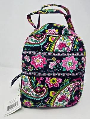 NWT Vera Bradley Petal Paisley  Lunch Bunch Bag Tote Cooler Insulated Black - Image 1 of 4