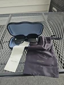 Gucci GG0036SN 001 occhiali da sole donna quadrati neri 54 mm - Foto 1 di 8