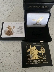 2025 W Proof $50 American Gold Eagle 1 oz Empty Government Box & Certificate COA - Picture 1 of 4