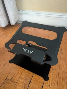 Urmust Adjustable Laptop Stand Portable Riser for 10-15.6" laptops Black - Picture 1 of 5