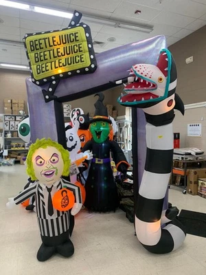 BEETLEJUICE 10.5'  Giant Airblown Inflatable Archway GEMMY - Image 1 of 4