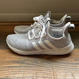 Adidas Lite Racer Adapt 5.0 Women’s Sneakers Size 8.5 Gray White Primegreen - Picture 1 of 7