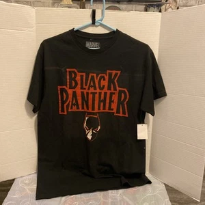 SIZE MEDIUM-MARVEL-BLACK PANTHER-GRAPHIC TSHIRT-SHORT SLEEVE-UNISEX-BLACK-NEW - Picture 1 of 7