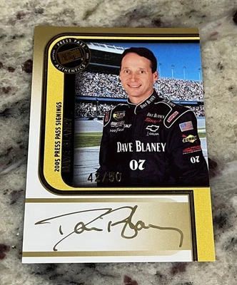 DAVE BLANEY 2005 Press Pass Signings Gold Autograph #’D 42/50 - Image 1 of 2