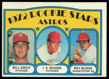1972 TOPPS ASTROS ROOKIES - J.R. RICHARD/ BUSSE RC #101 VG+ - WRITING