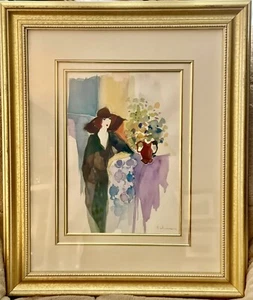 Original Itzchak Tarkay “Society” Watercolor - Picture 1 of 6