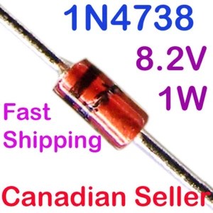 5/10/50 pcs 1N4738 8.2V 1W Zener Diode Axial DO-204AL DO-41 ON Semiconductor - Picture 1 of 1