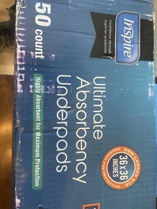 Inspire Ultra Extra Large Super Saugfähige Betteinlagen für Inkontinenz 36 x 36 Zoll - Bild 1 von 4