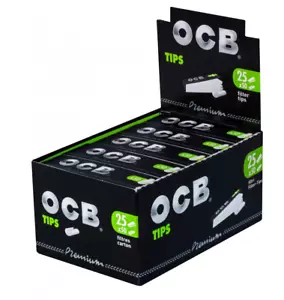 OCB Premium Filter-Tips, Vorperforiert Mundstück Eindrehen a 50 Tips | 25 Hefte - Bild 1 von 3