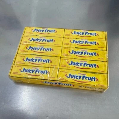 20 Packets Wrigley's Juicy Fruit Chewing Gum (5 sticks per pack) — 第 1/2 张图片