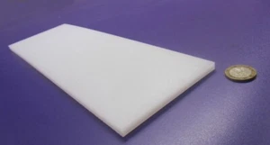 UHMW White Bar, 1/4" Thick x 4.00" Width x 12" Long - Picture 1 of 8