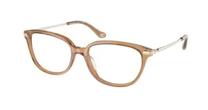 NEU COACH HC 6185 5654 TRANSPARENT BRAUN GOLD AUTHENTISCHES GESTELL BRILLE 54-16 - Bild 1 von 1