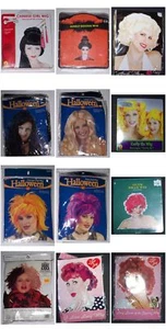 Women's Halloween Costume Wigs Cruella De Ville Marilyn Monroe Lucy & others NEW - Picture 1 of 24