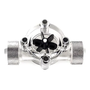 Bitspower G1/4" Flow Indicator, Clear Main Body, Black Blade, Silver Shining - Picture 1 of 2