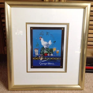Chef Georges Blanc Framed Menu Art Work Vonnas France 1998 - Picture 1 of 7
