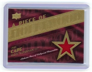 TARJETA CAPA USADA CHRISTOPHER REEVE 2008 UD UNA PIEZA DE HISTORIA "SUPERMAN III" - Imagen 1 de 2