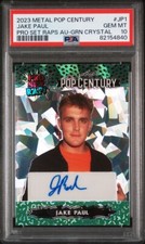 2023 LEAF POP CENTURY PRO SET RAPS JAKE PAUL GREEN CRYSTAL ICE AUTO #6/6 PSA 10