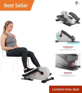 Compact Under Desk Elliptical Peddler - Foot & Leg Pedal Exerciser White/Pink - Picture 1 of 11