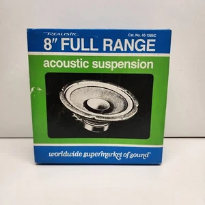 Radio Shack Realistic Vintage 8" Full-Range Speaker 40-1286C NOS - Picture 1 of 6