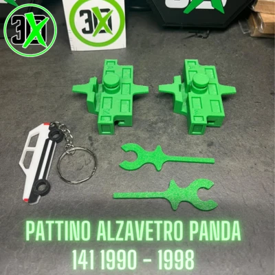 Coppia Pattini alza vetro anteriore FIAT PANDA HOBBY 2000 stampa 3D COPPIA DX SX - Immagine 1 di 4