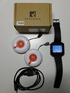 Retekess T128 Caregiver Pager, Sistema Infermiere Chiamata Intelligente Wireless *Senza Cinghia - Foto 1 di 3