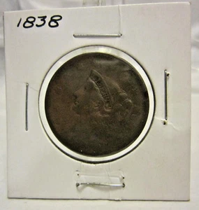 1838 U.S. Large Cent Coin Matron head Modified - Picture 1 of 4