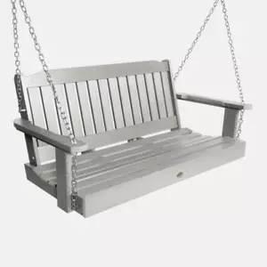 Highwood Porch Swing Chains/Hardware Included Plastic Harbor Gray Seats-2 People - Picture 1 of 4