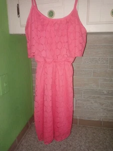 Bailey Blue Floral Lace Dress Womens Size Small Pink Adjustable Straps - Picture 1 of 3