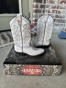 Botas occidentales para mujer Laredo talla 6 rústicas con superposición de huesos - punta cuadrada - 51169 - Imagen 1 de 7