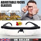 Dial Adjustable Glasses Variable Focus For Reading Distance Vision Eyeglasses UK